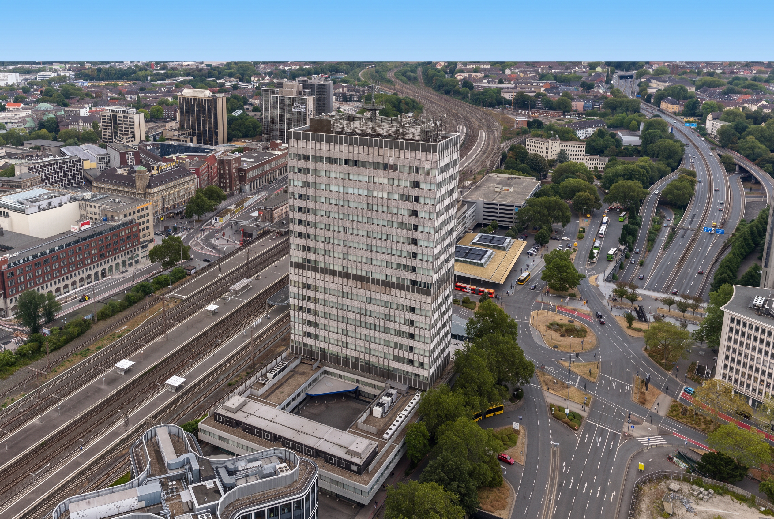 CUBE Skyline Tower Essen – Luftbild Nord