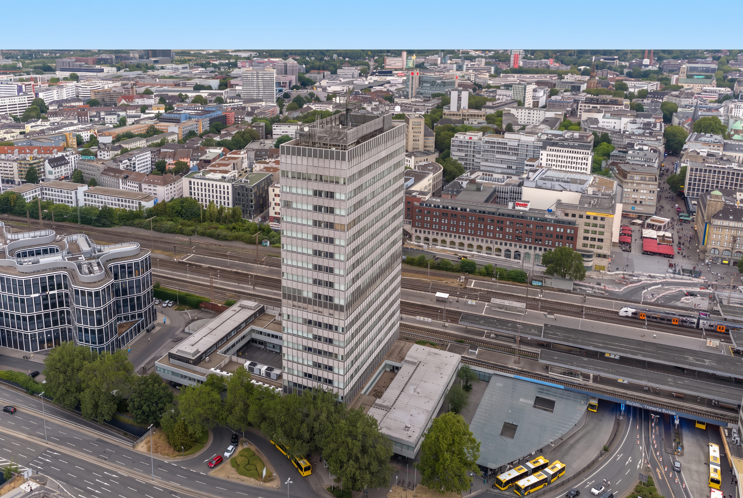CUBE Skyline Tower Essen – Luftbild Ost